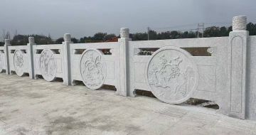 衡水芝麻白河道栏杆 石材栏杆