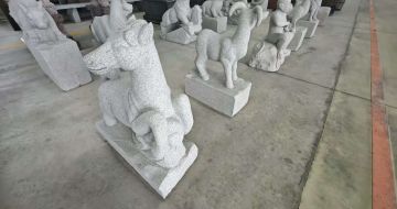 衡水芝麻白雕刻 十二生肖 异形雕刻