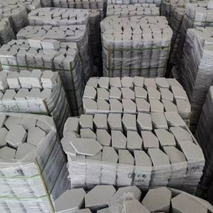 衡水芝麻白石材冰裂纹，碎拼。