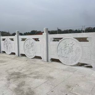 衡水芝麻白河道栏杆 石材栏杆