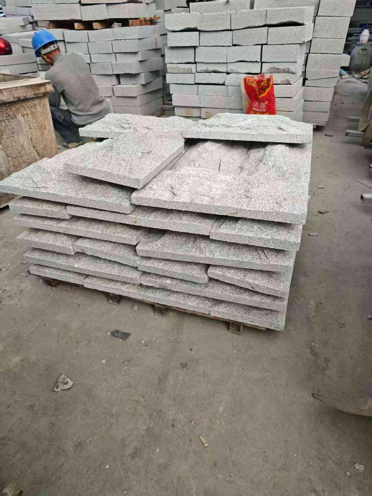 衡水芝麻白蘑菇石，自然面